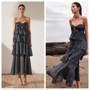 shona joy tiered maxi dress